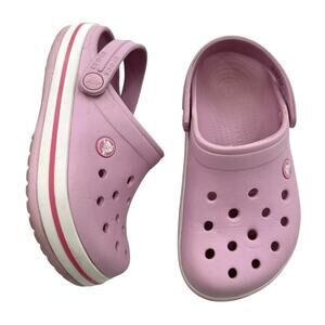 Crocs Crocband Ballerina Pink Slip On Kids Clogs Size J2